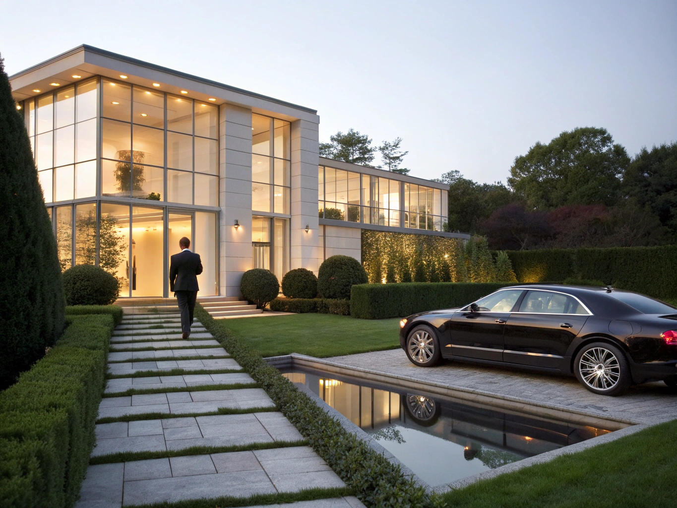 Crystal clear windows on a luxury estate after 6-star cleaning